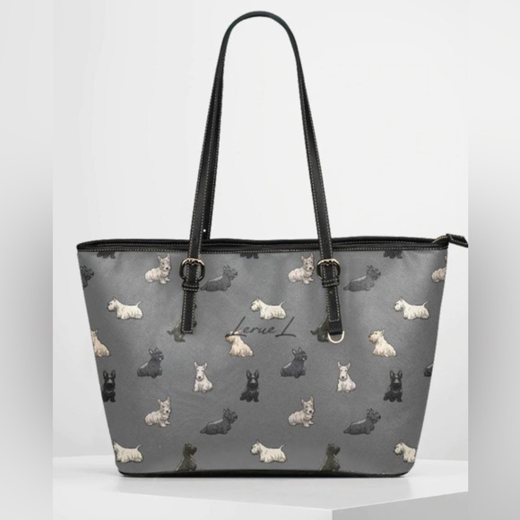 pawskie by leruel Handbags - Pawskie by Leruel Scottish Terrier handbag